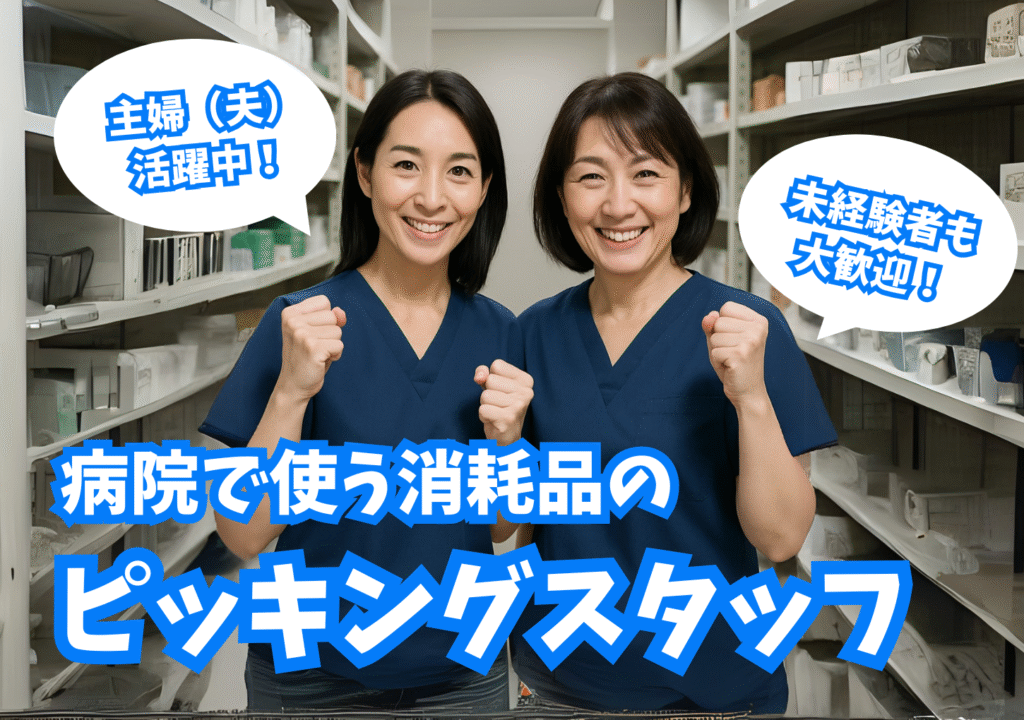 【駅近、軽作業】病院内で医療用材料の仕分けや搬送するお仕事